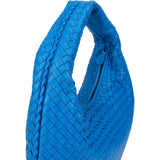 Bottega Veneta Blue Intrecciato Leather Belly Hobo Bag