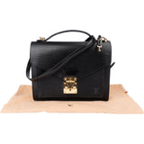 Louis Vuitton Noir Epi Leather Monceau Handbag