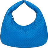 Bottega Veneta Blue Intrecciato Leather Belly Hobo Bag