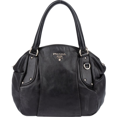 Prada Classic Black Leather Handbag