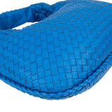 Bottega Veneta Blue Intrecciato Leather Belly Hobo Bag