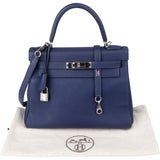Hermès Inky Blue Togo Leather Kelly 28 Handbag