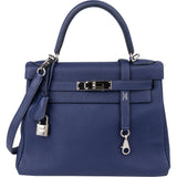 Hermès Inky Blue Togo Leather Kelly 28 Handbag