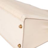Hermès White Krinoline Boxcalf Kelly 32 Handbag