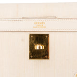 Hermès White Krinoline Boxcalf Kelly 32 Handbag