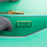 Prada Green Saffiano Leather Big Triangle Crossbody Bag