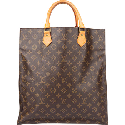 Louis Vuitton Canvas Monogram Sac Plat Handbag