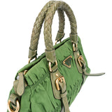 Prada Quilted Green Nylon Handbag