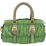 Prada Quilted Green Nylon Handbag
