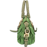 Prada Quilted Green Nylon Handbag