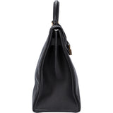 Hermès Noir Ardennes Leather Kelly 40 Handbag