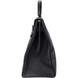 Hermès Noir Ardennes Leather Kelly 40 Handbag