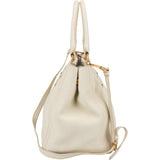 Prada White Leather Vitello Handbag