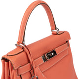 Hermès Crevette Taurillon Clemence Kelly 28 Retourne Handbag