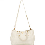 Prada White Leather Vitello Handbag