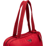Prada Red Nylon Triangle Shoulder Bag