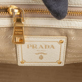 Prada White Leather Vitello Handbag