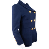 Chanel Bleu Tweed Golden Button Jacket (DE36 / FR38)