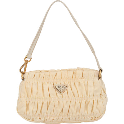 Prada Quilted Nylon Triangle Handbag - vintageandkickz