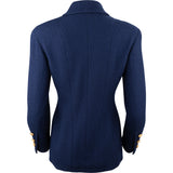 Chanel Bleu Tweed Golden Button Jacket (DE36 / FR38)