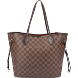 Louis Vuitton Damier Ebene Monogram Neverfull MM Shopper Handbag