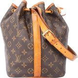 Louis Vuitton Canvas Monogram Sac Noe Petit Shoulder Bag