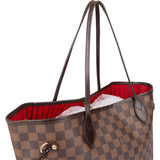 Louis Vuitton Damier Ebene Monogram Neverfull MM Shopper Handbag