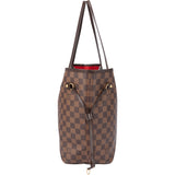Louis Vuitton Damier Ebene Monogram Neverfull MM Shopper Handbag