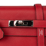 Hermès Rouge Taurillon Clemence Leather Kelly 28 Handbag - vintageandkickz