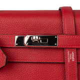Hermès Rouge Taurillon Clemence Leather Kelly 28 Handbag - vintageandkickz