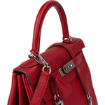 Hermès Rouge Taurillon Clemence Leather Kelly 28 Handbag - vintageandkickz
