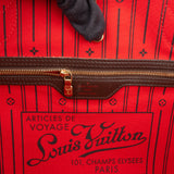 Louis Vuitton Damier Ebene Monogram Neverfull MM Shopper Handbag