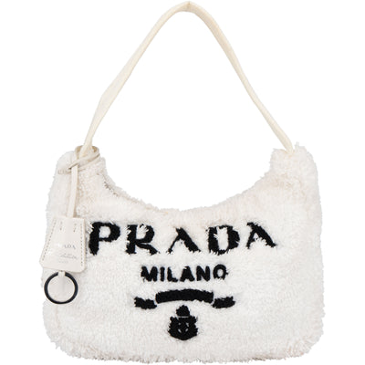 Prada White Terry Re- Edition Handbag - vintageandkickz