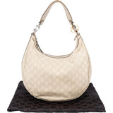 Gucci Leather GG Monogram Hobo Bag