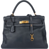 Hermès Bleu Swift Leather Kelly 32 Handbag