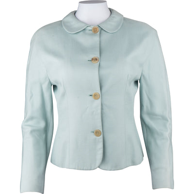 Prada Bleu Viscose Jacket (DE34 / IT40)