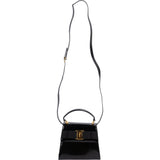 Salvatore Ferragamo Black Patent Calf Leather Vara Bow Top Handle Handbag