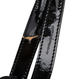 Salvatore Ferragamo Black Patent Calf Leather Vara Bow Top Handle Handbag