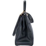 Hermès Bleu Swift Leather Kelly 32 Handbag