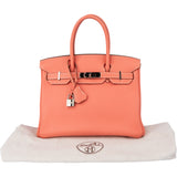 Hermès Crevette Taurillon Clemence Leather Birkin 30 Handbag