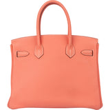 Hermès Crevette Taurillon Clemence Leather Birkin 30 Handbag