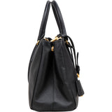 Prada Black Saffiano Leather Galleria Handbag