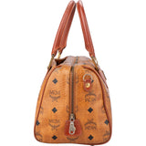 MCM Visetos Monogram Boston Handbag