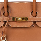 Hermès Brun Courchevel Leather Birkin 35 Handbag