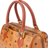 MCM Visetos Monogram Boston Handbag