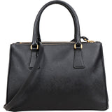 Prada Black Saffiano Leather Galleria Handbag