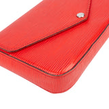 Louis Vuitton Rouge Epi Leather Felicie Crossbody Bag