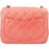 Chanel Quilted Lambskin Palladium Mini Rectangular Single Flap Crossbody Bag