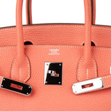 Hermès Crevette Taurillon Clemence Leather Birkin 30 Handbag