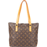 Louis Vuitton Canvas Monogram Cabas Mezzo Shoulder Bag